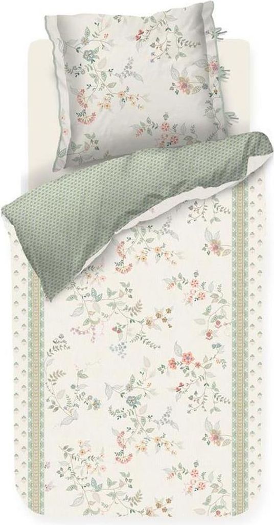 Pip Studio Bettwäsche-Garnitur Kili Flower Farbe Weiss Größe 155x220+80x80