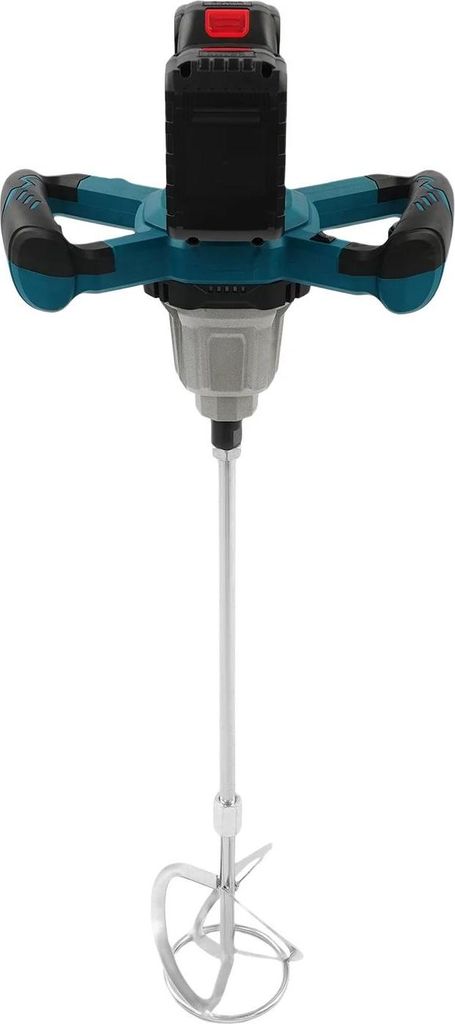 Akku-Beton- und Mörtelrührer - Handgeführtes Rührwerk - Leistung 1200 W - Bürstenloser Motor - Sechs Gänge - Blau