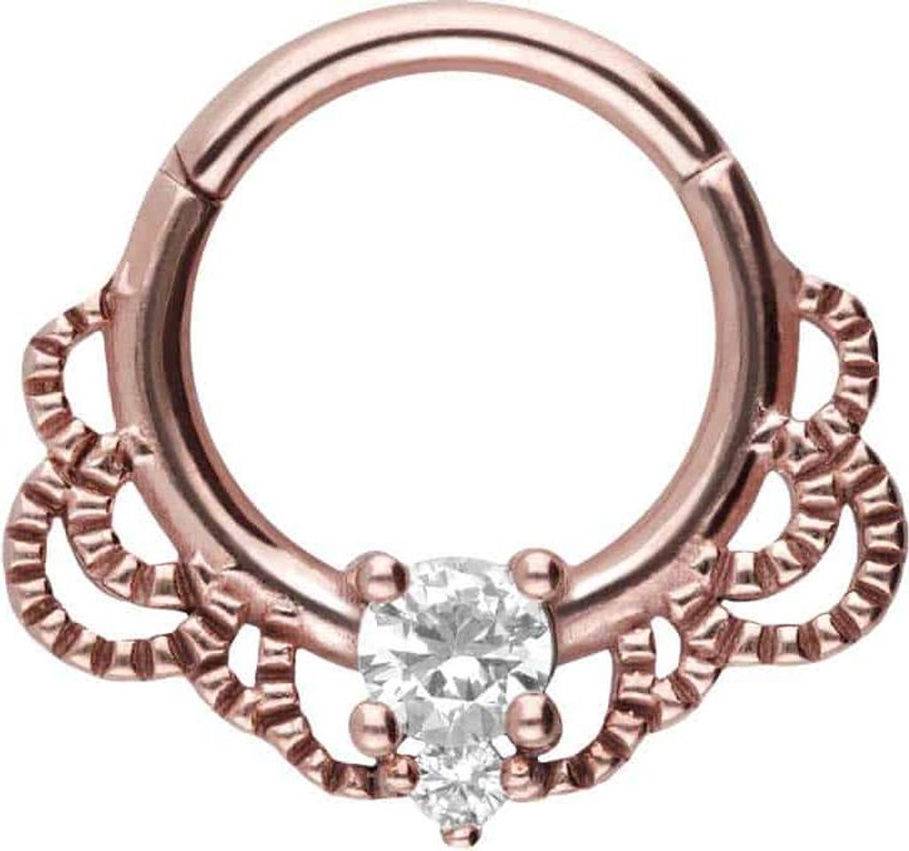 Ohrpiercing, Nasenpiercing, Septum Piercing Chirurgenstahl Segmentring Clicker ORIENTALISCHES DESIGN
