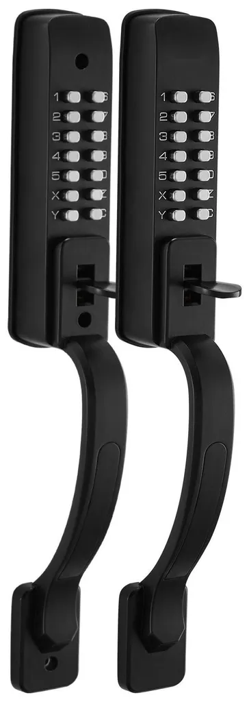 Serrure à code mécanique double face noire à 4-7 chiffres sans clé - 9