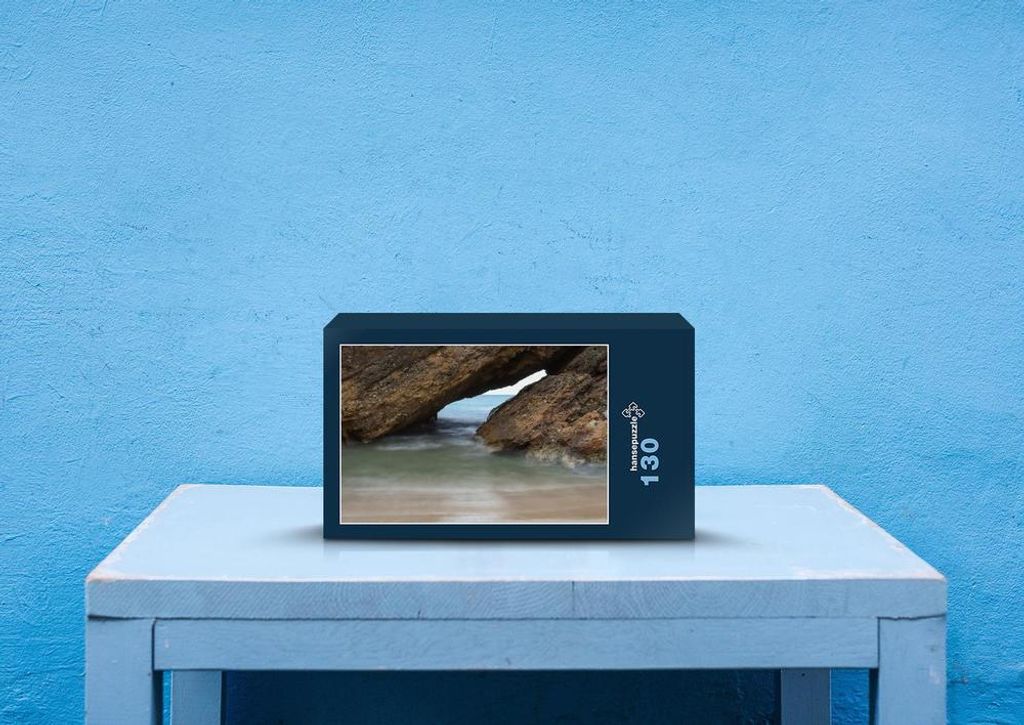 hansepuzzle 44450 - Strand Puzzle, 130 Teile, Natur, 28,7 x 20,0cm mit hochwertiger Aufbewahrung, Kartonbox und wiederverschließbarem Beutel