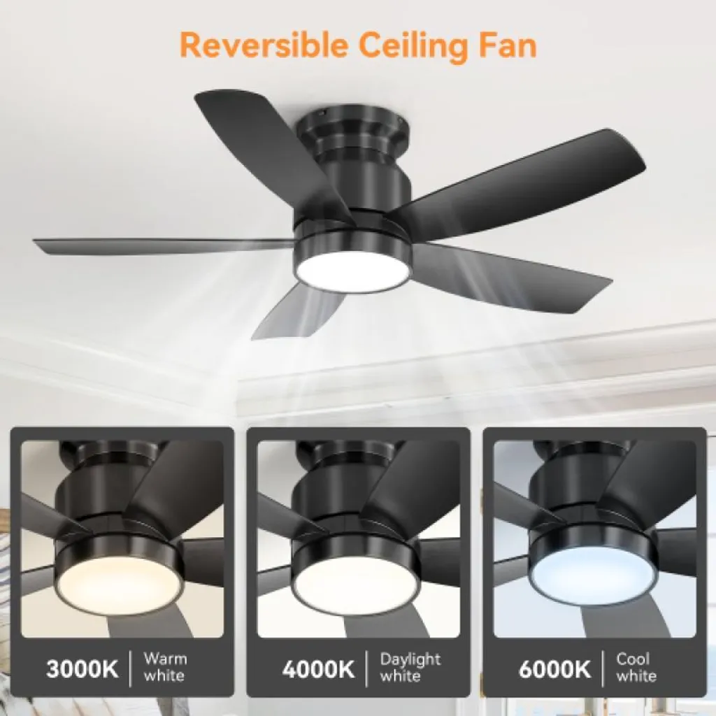 Ventilateur de Plafond LED Dimmable 6 Vitesses et Mode Réversible CC - 4