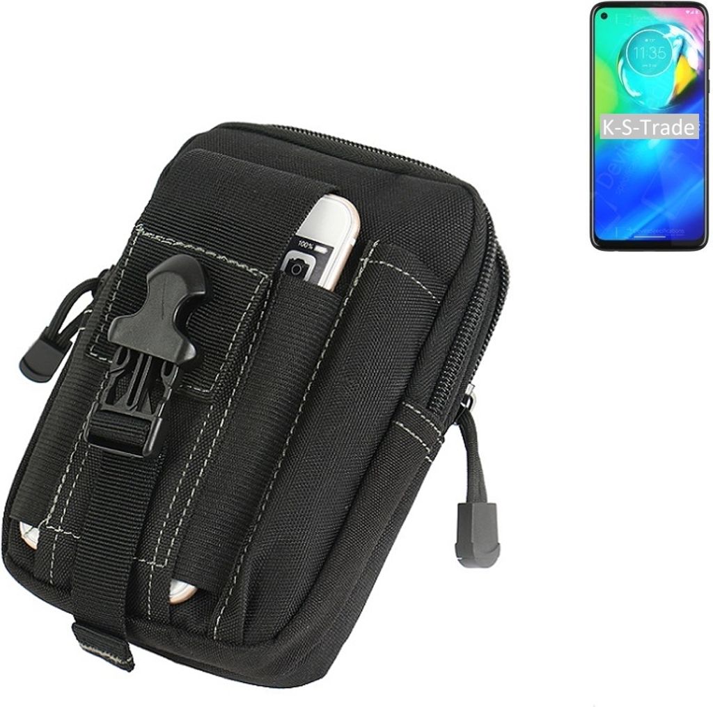 K-S-Trade Gürtel Tasche kompatibel mit Motorola Moto G Power Gürteltasche Holster Schutz Hülle Handy Hülle Smartphone outdoor Handy-Hülle schwarz