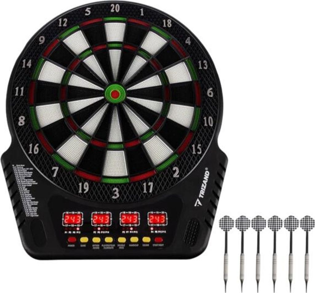 Trizand 26307 Elektronische Dartscheibe mit Zubehör, 43 x Produktbild 