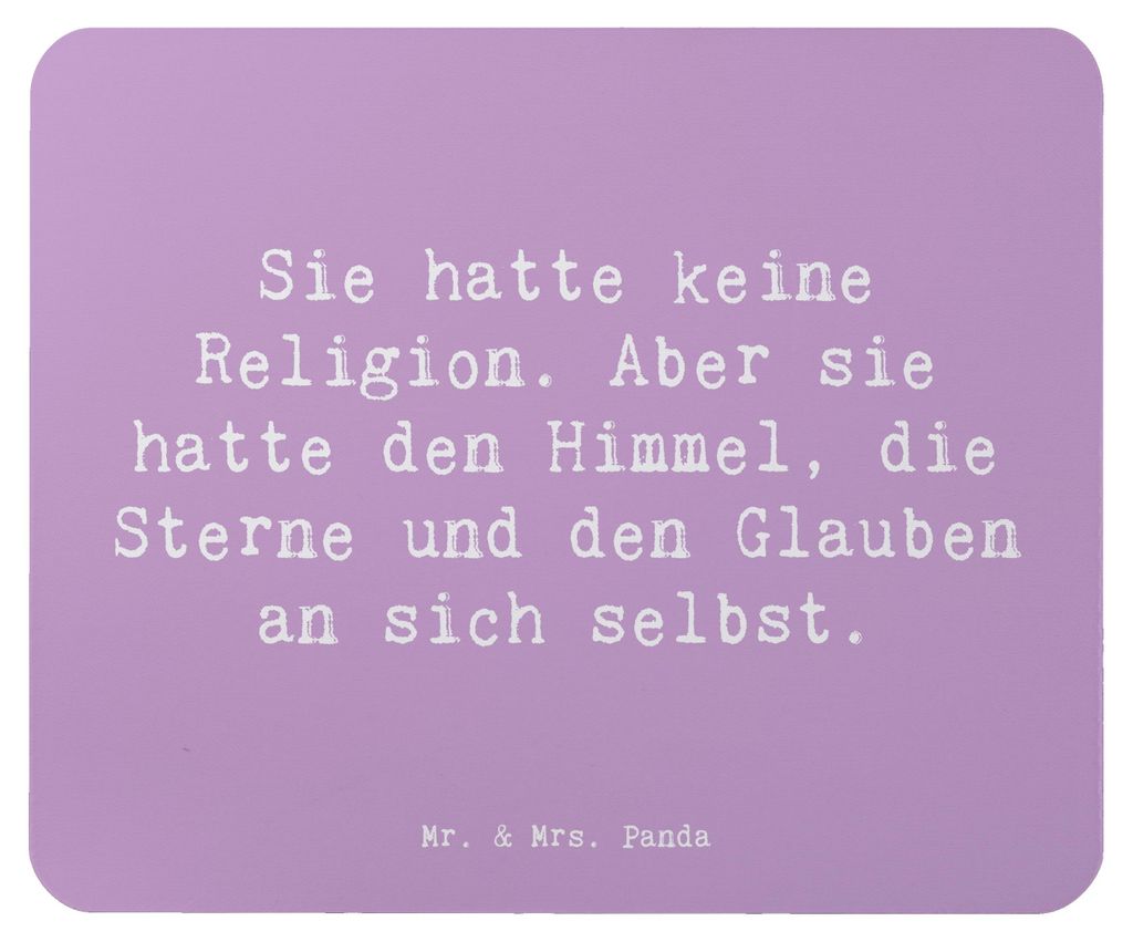 Mr. & Mrs. Panda Mauspad Spruch Himmel und Freude - Lavendeltraum - Geschenk, mousematte, Lebensfreude, Mouse Pad, Zitat, Motivation, Gefühl, Glü...