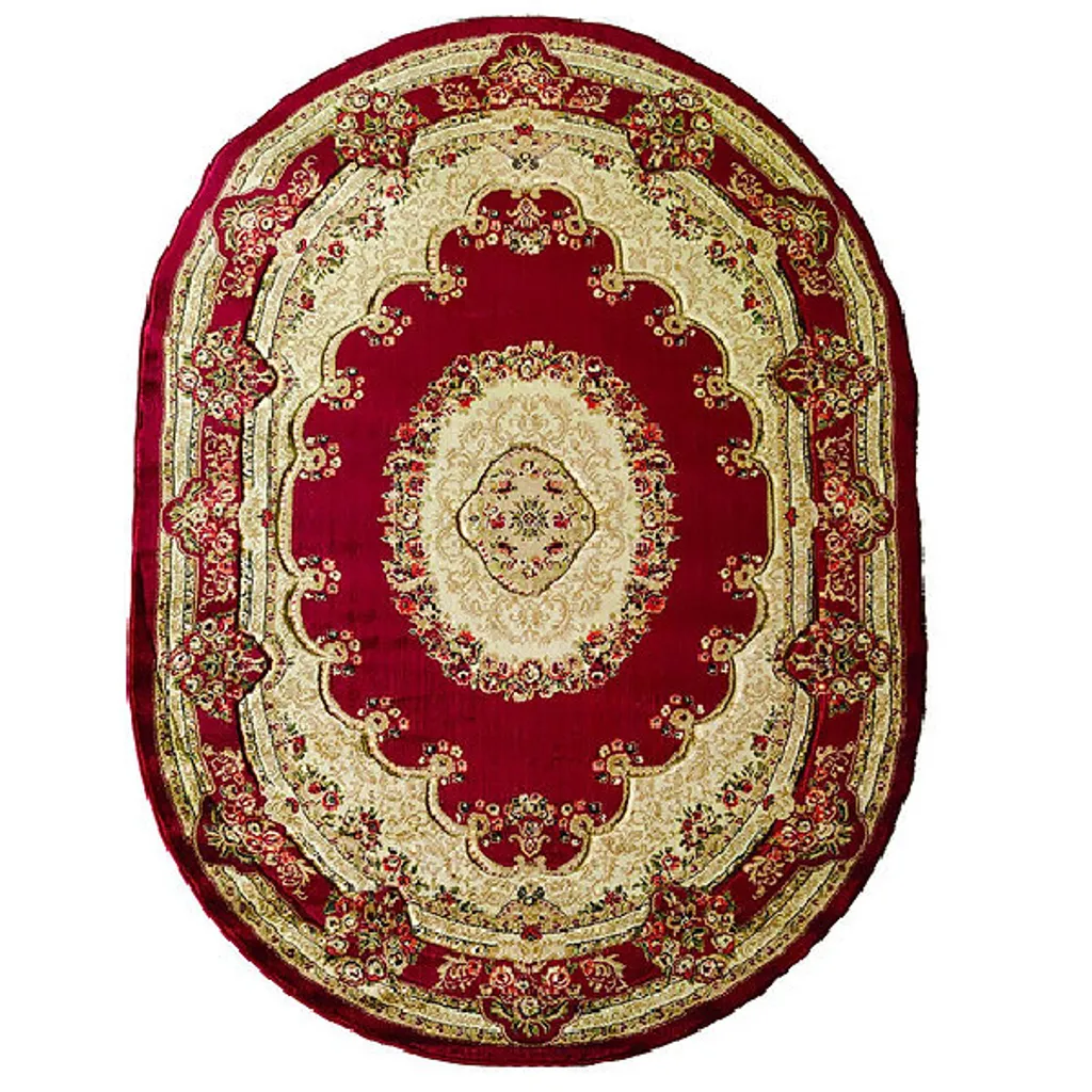 Tapis ovale 200x290 ARTESIA 7 rouge : Un sol chaleureux et facile d'entretien