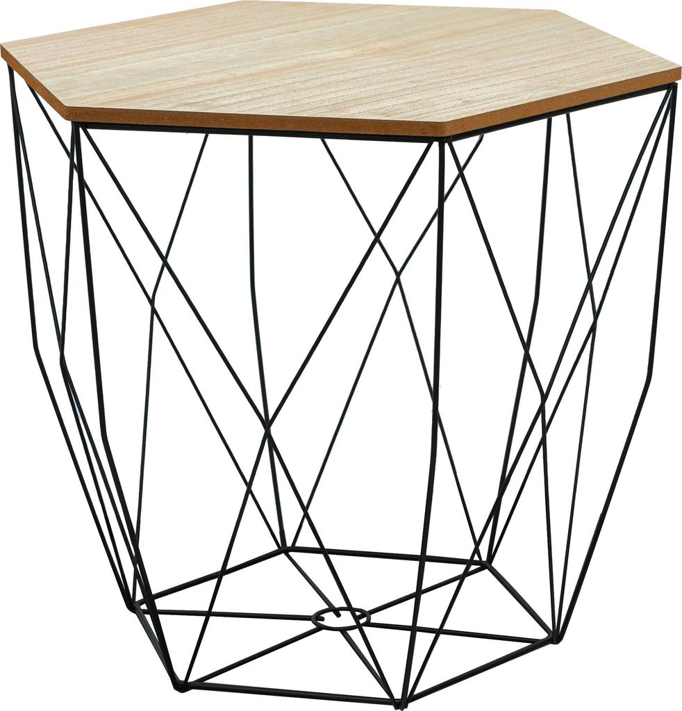 Tavolino In Filo Metallico Tutumi SG1910-77 1 L Black Immagine del prodotto 