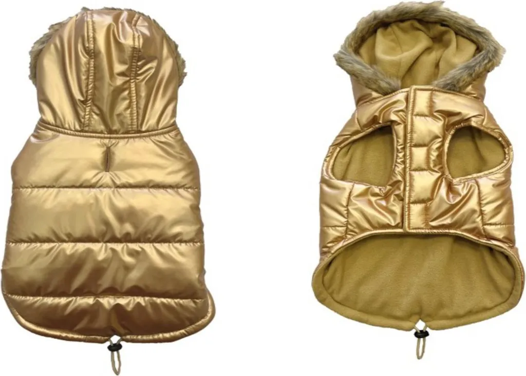 Manteau chien XS orange doublure polaire - Confort et visibilité Max