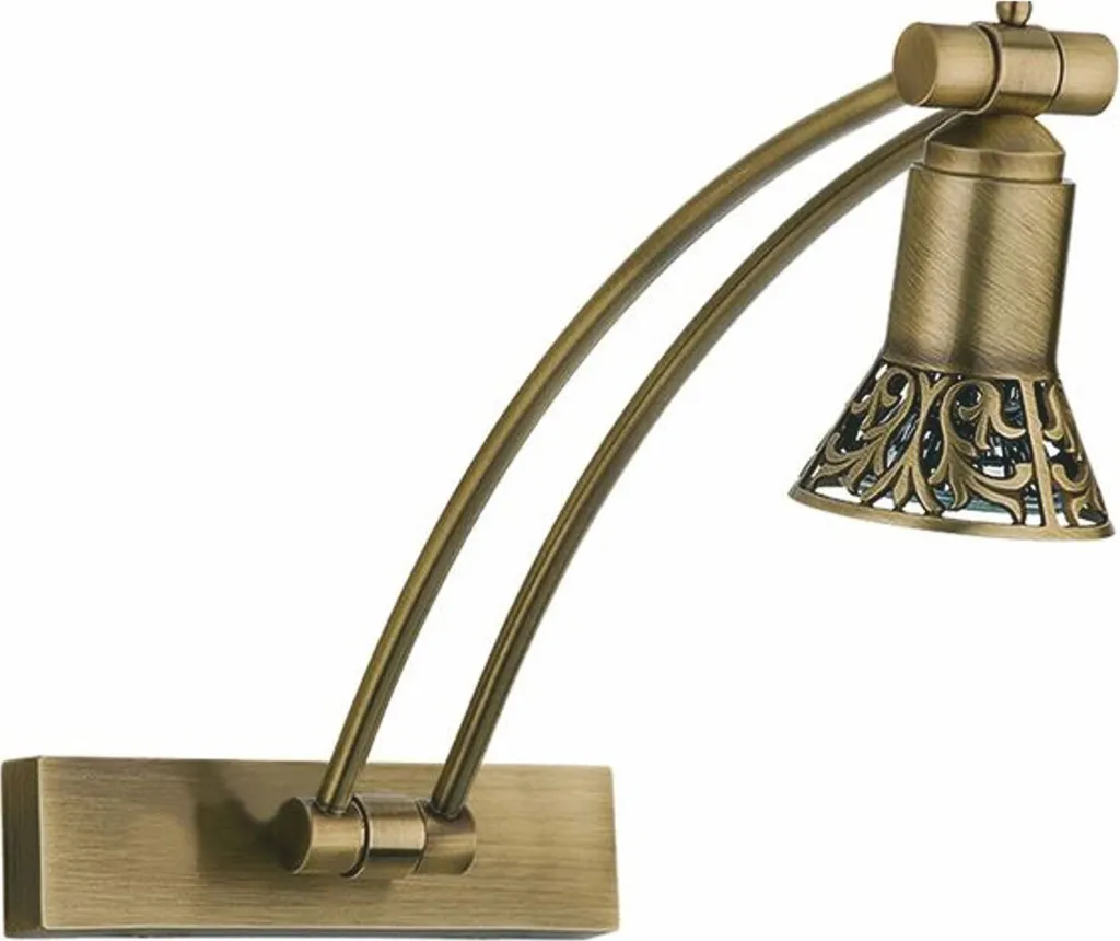Liseuse Murale Baroque en Laiton Patiné 35 cm - Applique LED de Salon