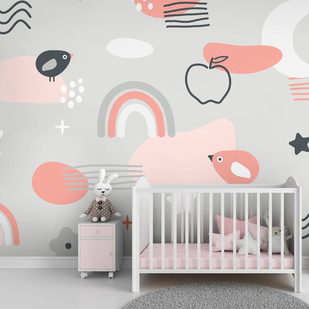 Vlies Fototapete für Kinder 400x280 cm Tapeten Wandtapete XXL buntes Gekritzel Doodle Abstrakt e-A-10016-a-b