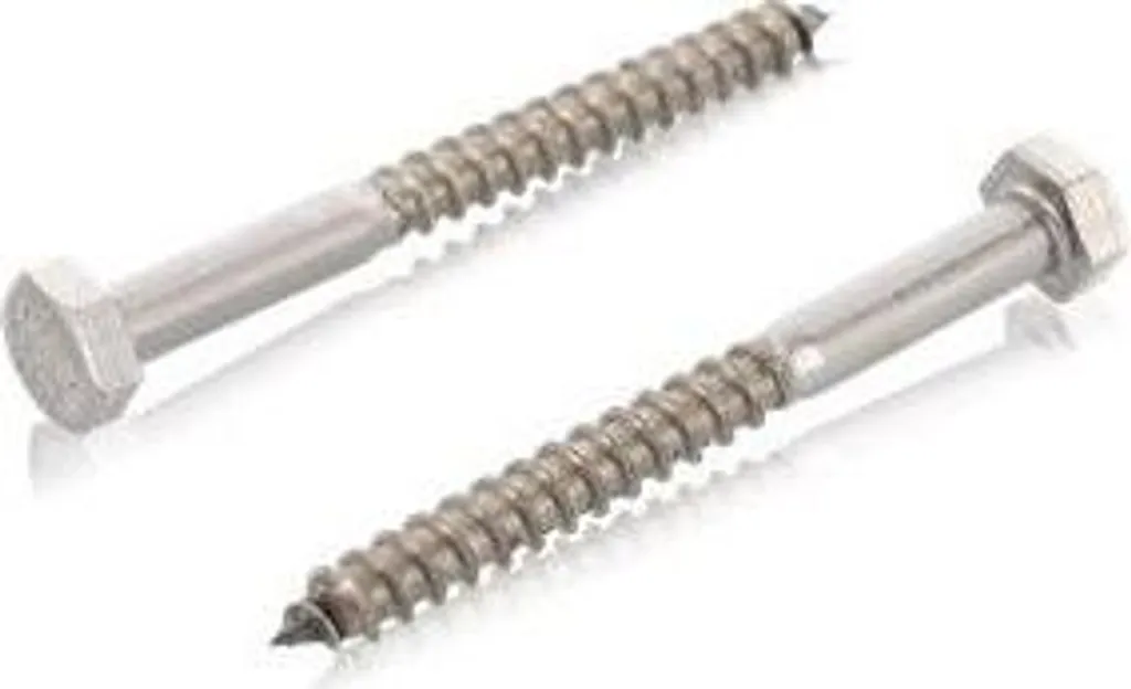 Viti per Legno 5x60 Inox A2 DIN 571 - Scatola 200 Pezzi Tirafondo