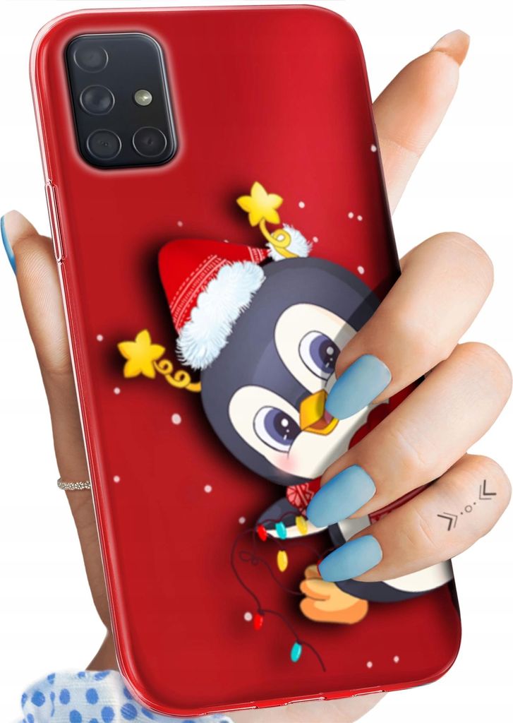 BEDRUCKTE HÜLLEN für SAMSUNG GALAXY A71 HANDYHÜLLEN HANDY SCHUTZ HÜLLE CASE SILIKON MUSTER WEIHNACHTEN SANTA CLAUS CHRISTMAS