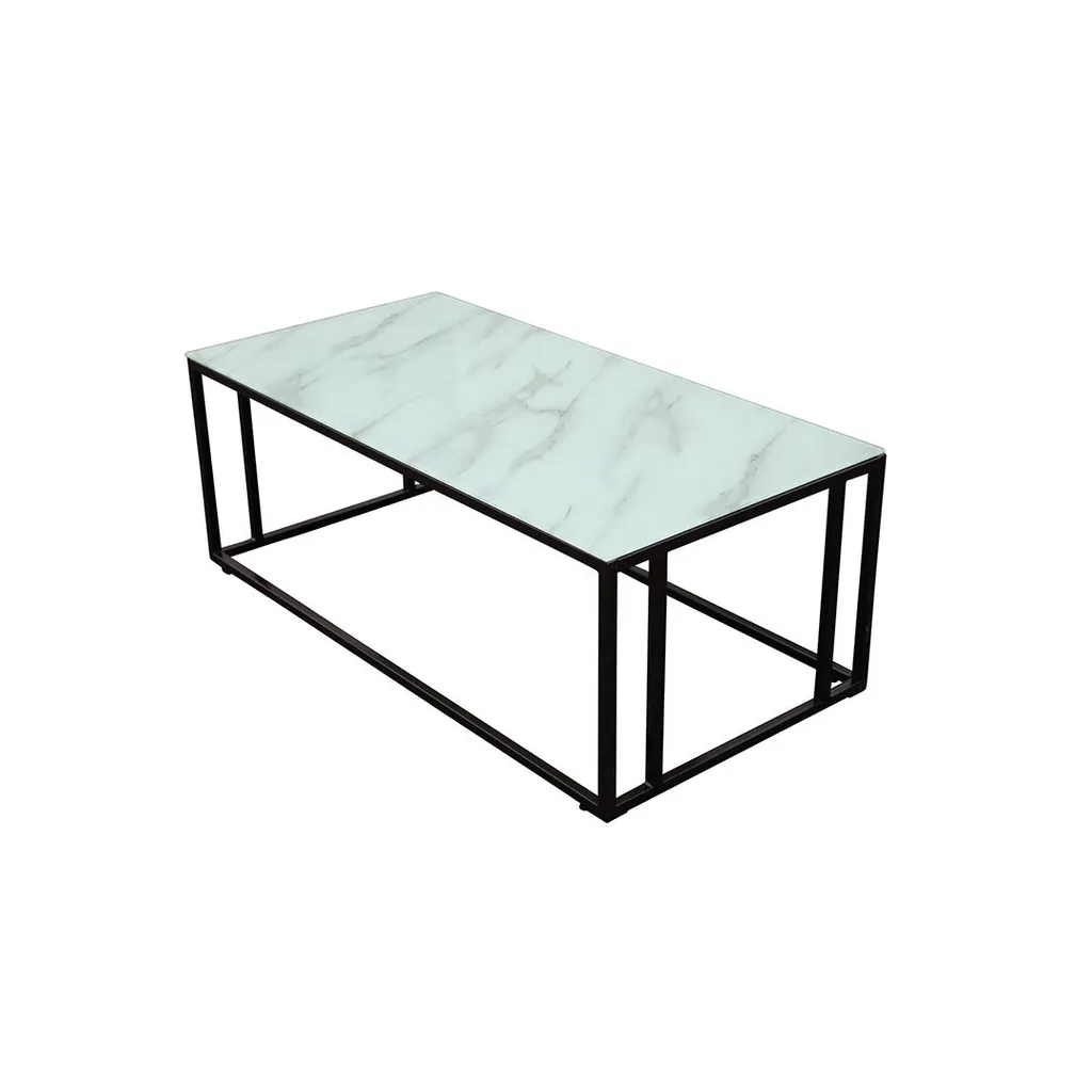 Table Basse Blanche Rock Venture Design en Métal et Design Géométrique