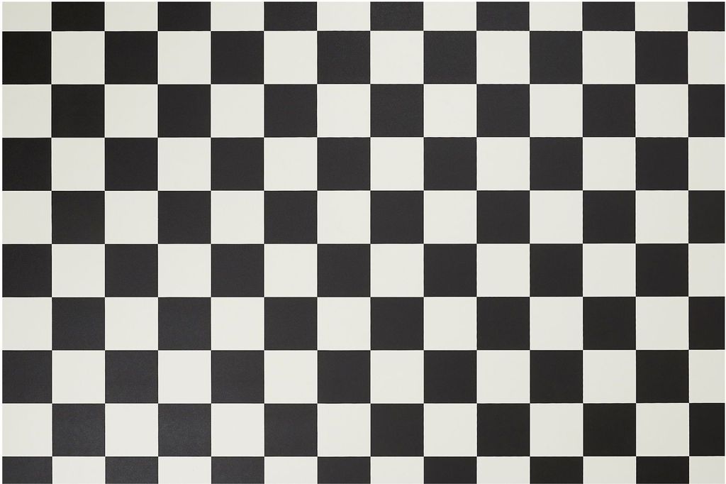 PVC Bodenbelag - 200 x 800 cm Fliesenoptik Schachbrett - Vinylboden Fußboden - Auslegware - Stärke 2,8 mm - Schwarz-Weiß