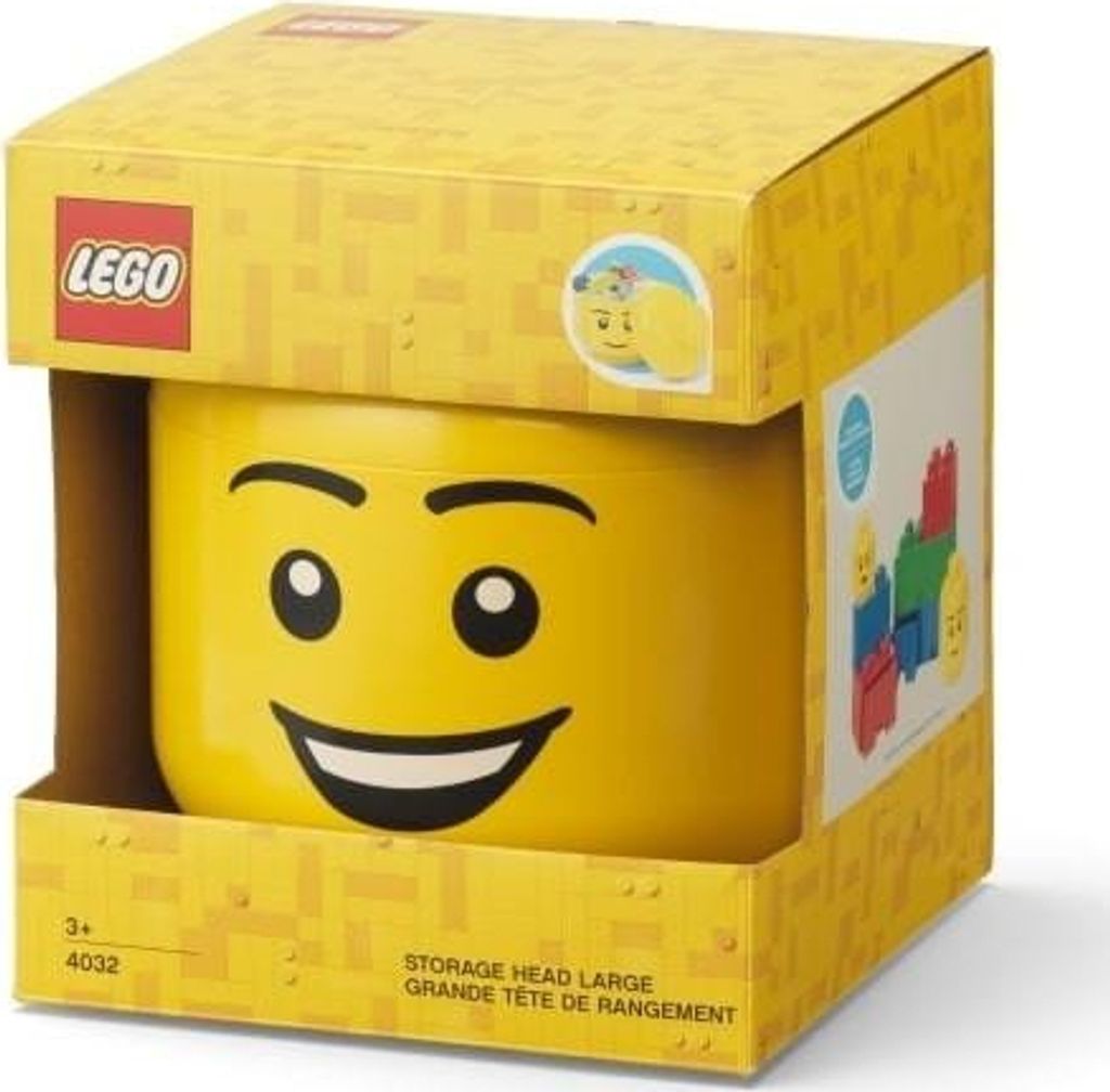 NHG LEGO Aufbewahrungsbox Storage Head Large Happy Boy, Immagine del prodotto 