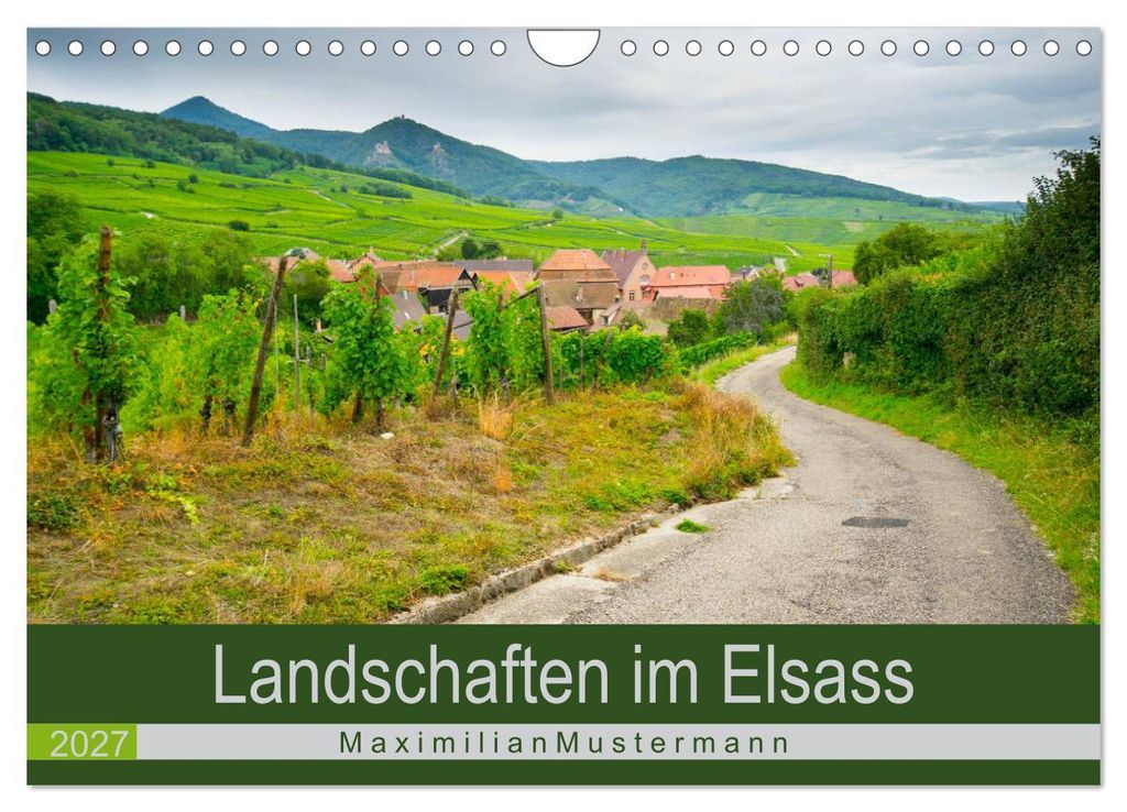 Landschaften im Elsass (Wandkalender 2027 DIN A4 quer), CALVENDO Monatskalender