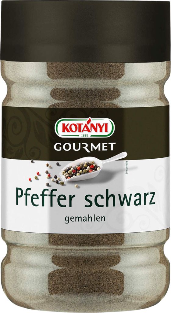 Pfeffer schwarz gemahlen 1200ccm von Kotanyi Produktbild 