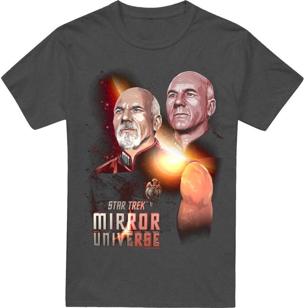 Star Trek - "Mirror" T-Shirt für Herren/Damen Uni TV17962 (L) (Holzkohle)