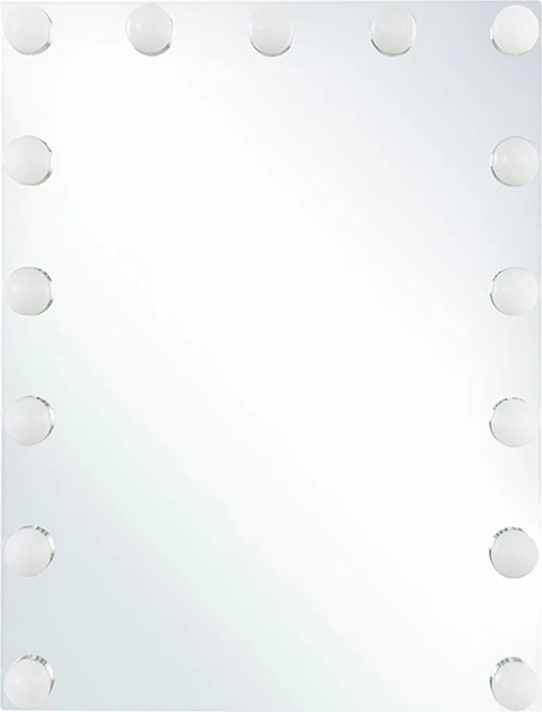 Miroir de Maquillage Mural LED pour Dressing Blanc Rectangulaire 40x50