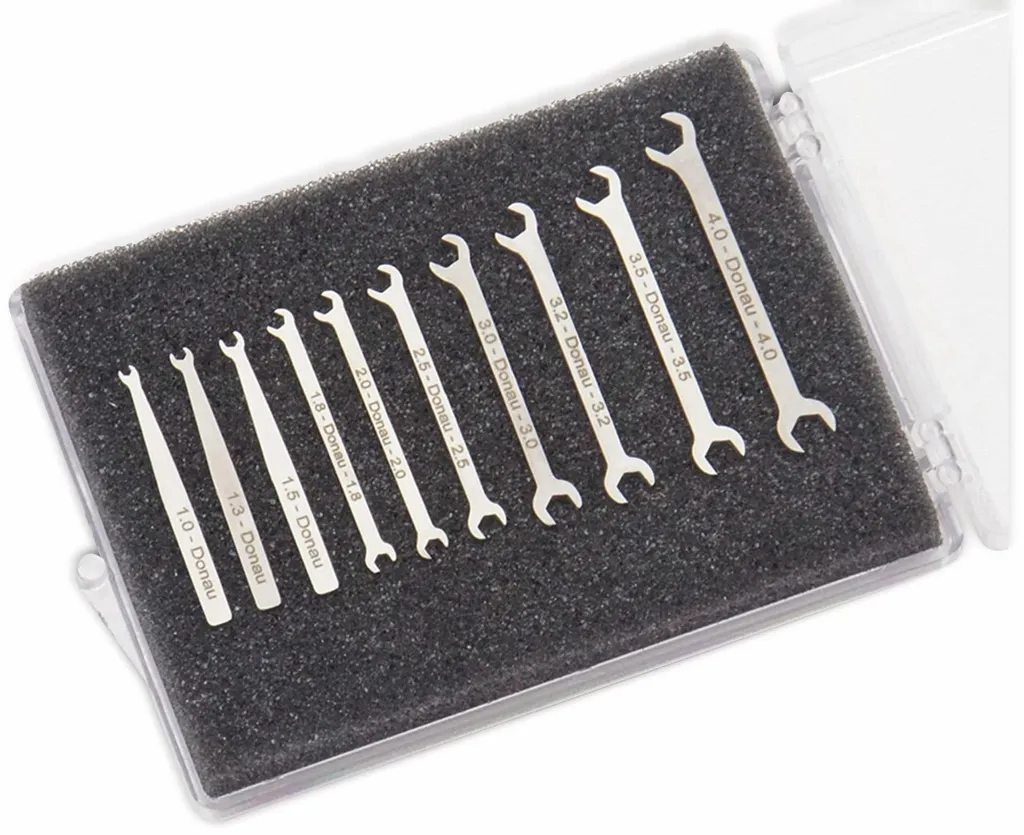 Donau Elektronik 980-SET Jeu de micro clés à fourche 1 mm à 4 mm