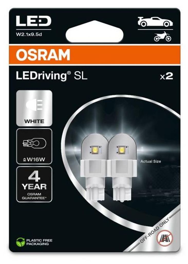 2 Ampoules LAMPE LED LEDriving SL W16W White 6000K ECO Image du produit 