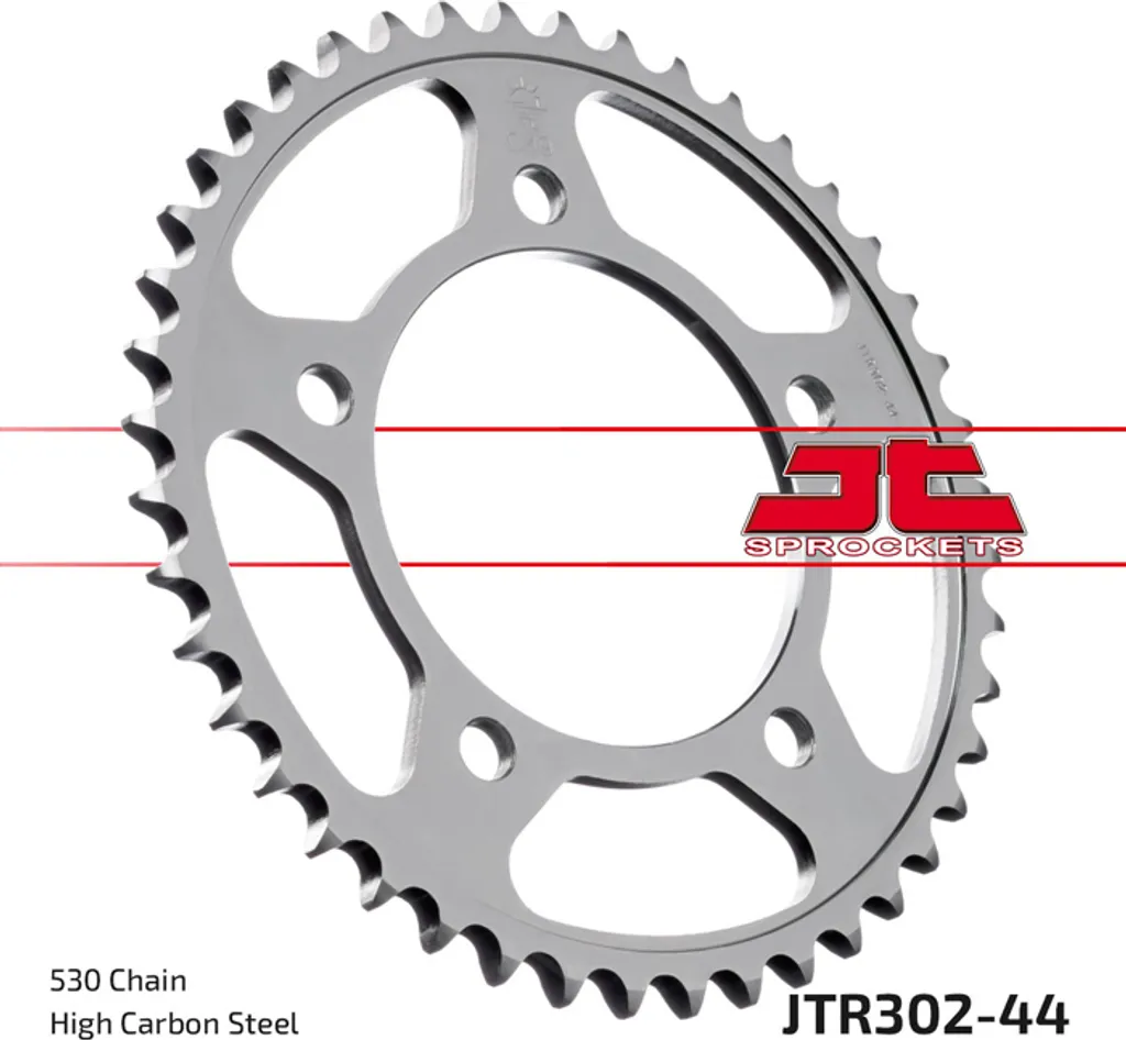 Couronne moto Kettenrad 44Z 530 BLK anti-usure pour supprimer les vibrations