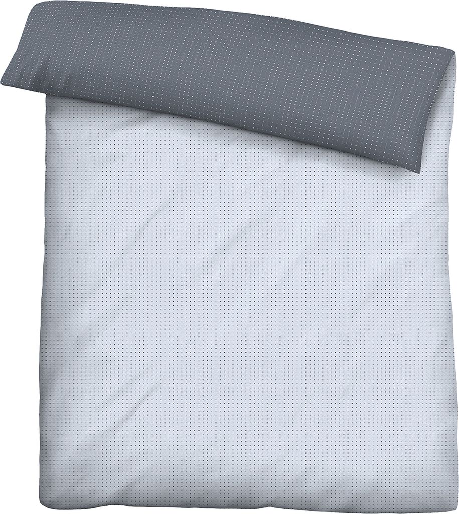 biberna 0636047 Mako-Satin Bettwäsche PUNKTE - MIX & MATCH color: blau, size: 1x 135x200 cm + 1x 80x80 cm