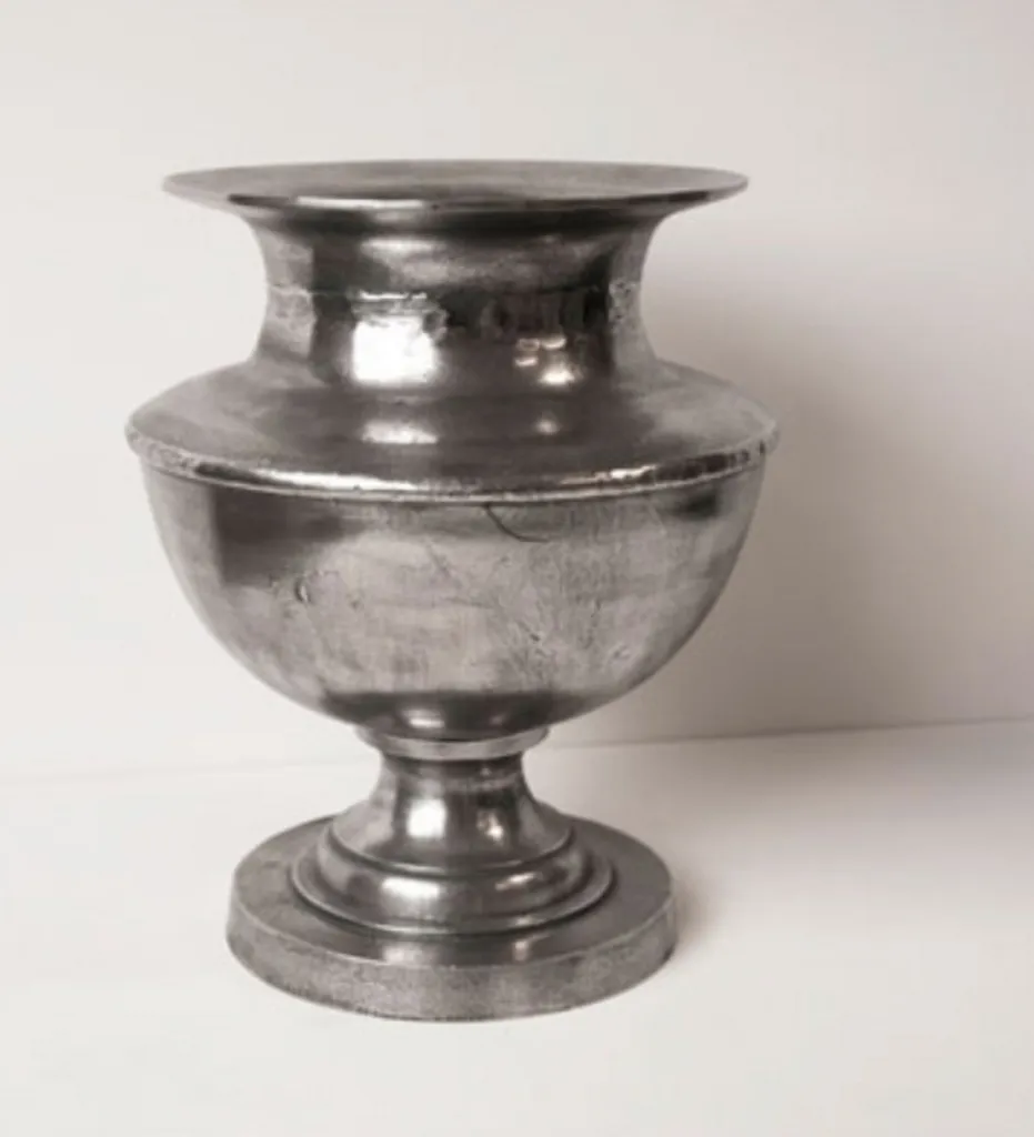 Vase en Nickel Poli Qualité Supérieure - Finition Artisanale Luxe