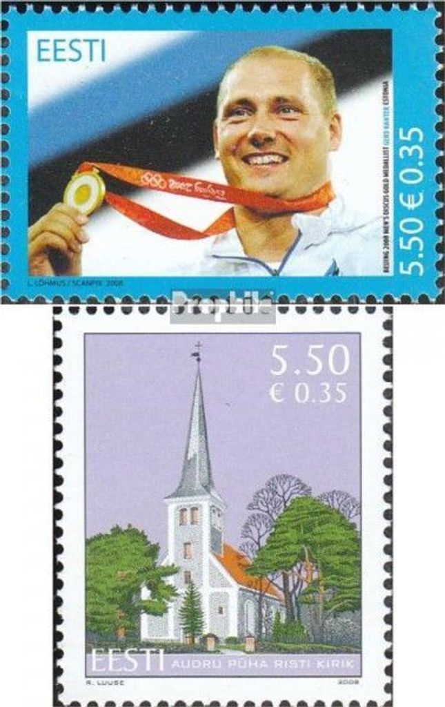 Briefmarken Estland 2008 Mi 623,624 (kompl.Ausg.) Produktbild 