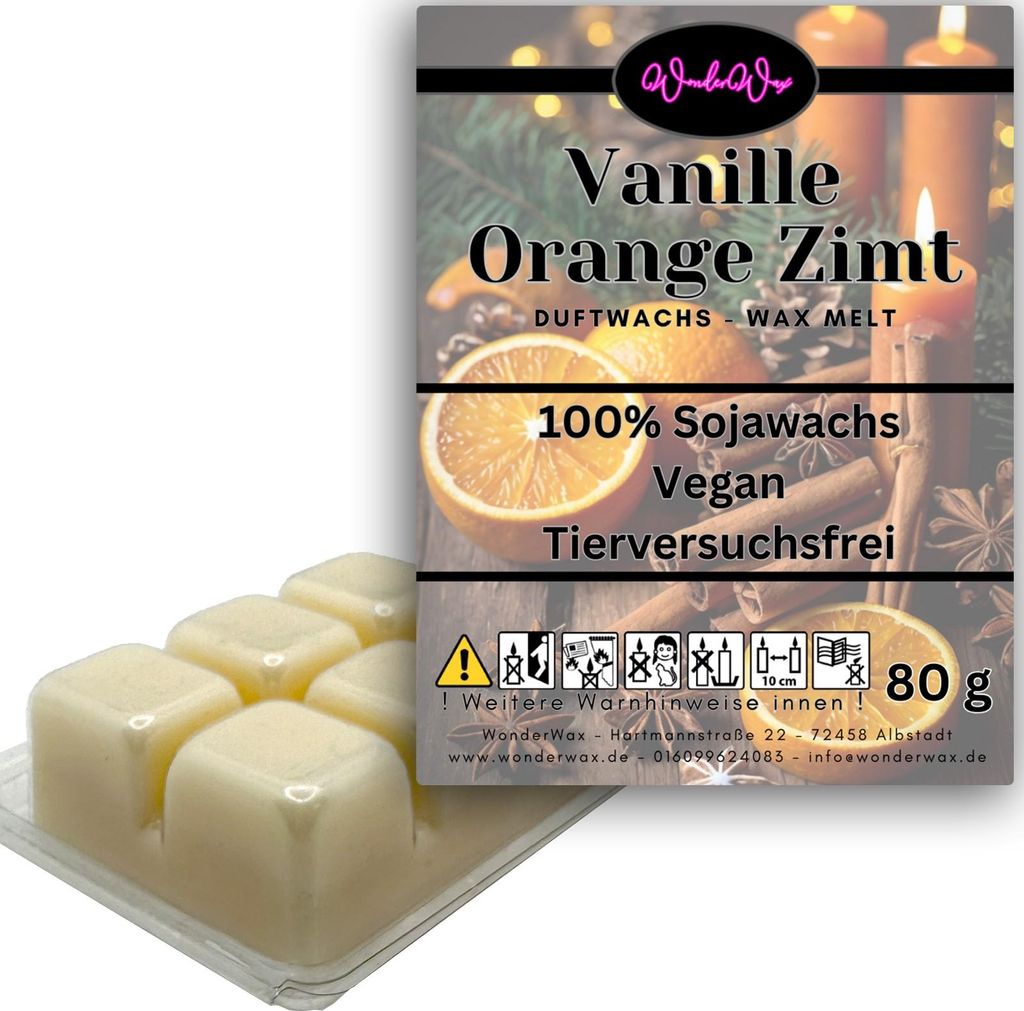 WonderWax Duftwachs Wax Melts für Duftlampe, 6 Würfel Duftmelt Wachsmelt Sojawachs Duftwachs Würfel für Raumdüfte, Wachs Duftöl Winter Indoor...