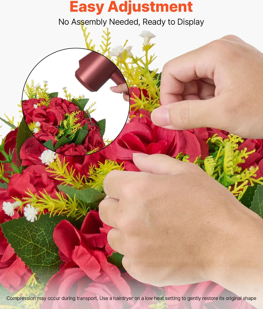 Décorations de Table à la Maison et Fêtes : 10 Boules de Fleurs en Soie