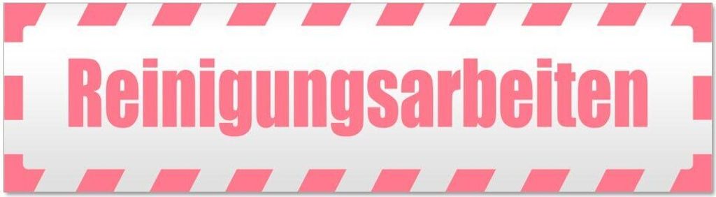 Kiwistar - Autoaufkleber - Hellrosa - 60 x 16 cm - Reinigungsarbeiten gestreift - Hinweis Aufkleber Sticker für Auto, Kfz, Fahrrad, PKW, LKW