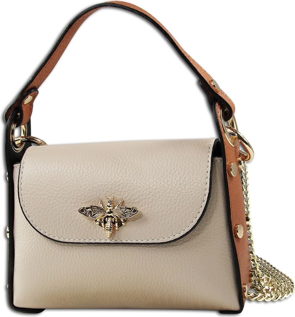 Toscanto Leder Tasche Umhängetasche beige tan OTT831UIC