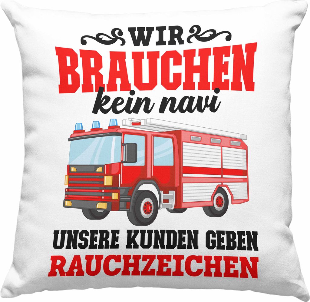 Trendation - Feuerwehr Deko-Kissen mit Füllung 40x40 Produktbild 
