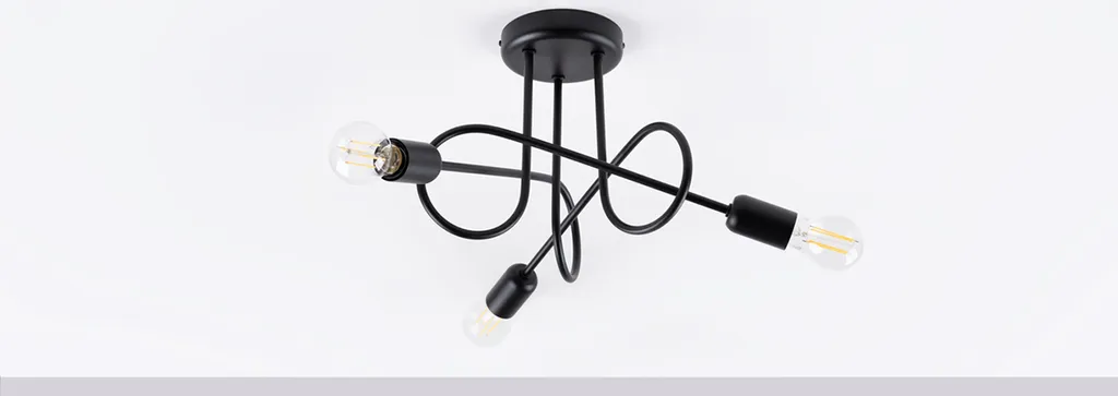 Luminaire de Salon Noir LOOP 3 Idéal pour Éclairage de Table à Manger - 2