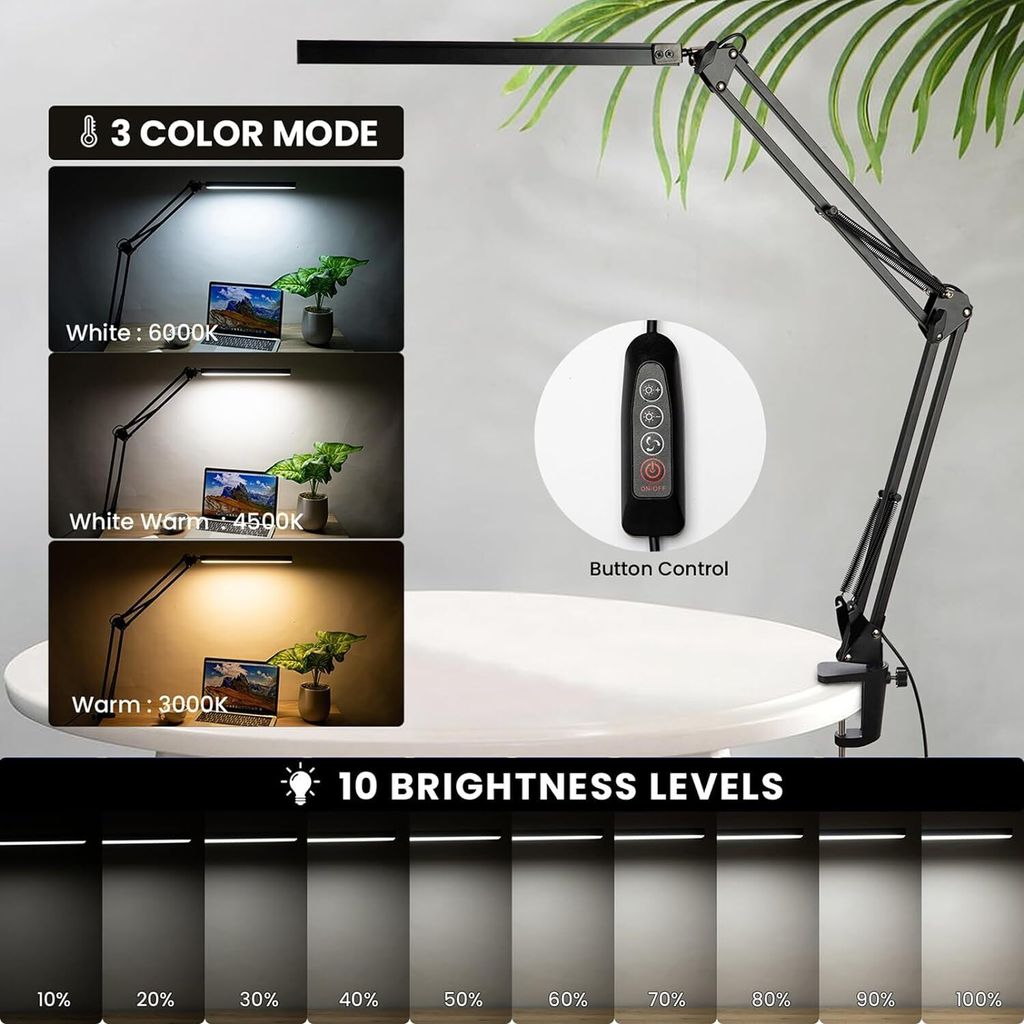 LED-Schreibtischlampe mit Klemme Schreibtischlampe Produktbild 2