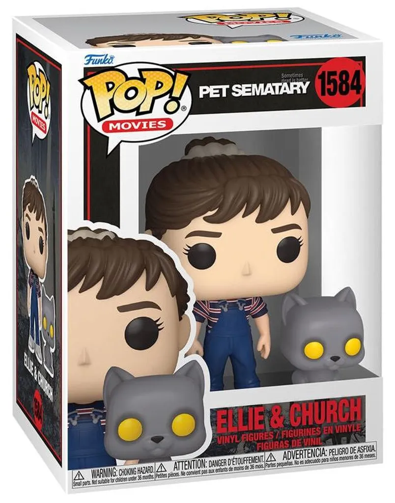 Figurines Ellie et Church : détails réalistes Cimetière des animaux 15cm