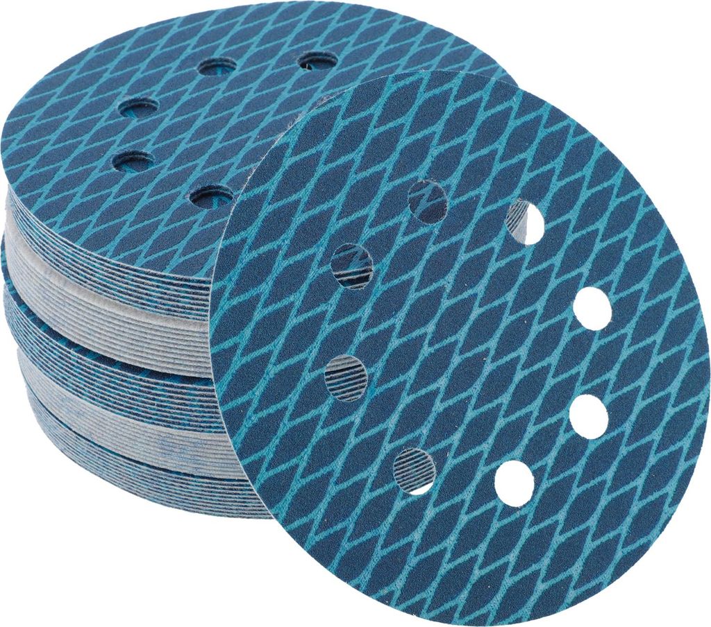 50 Stk. Schleifscheiben, 5 Zoll 8 Loch 180 Körnung Klett-Schleifpapier Universal für Metall, Kfz-Reparatur Haltbarkeit und Flexibilität Aluminiu...