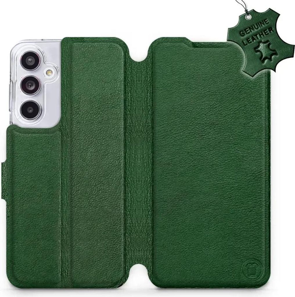 Echtleder Handyhülle für Galaxy A55 5G, Mobiwear Leather, Grün