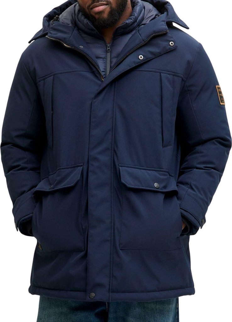Jack & Jones Finn Softshell Parka Winterjacke Herren (plussize)