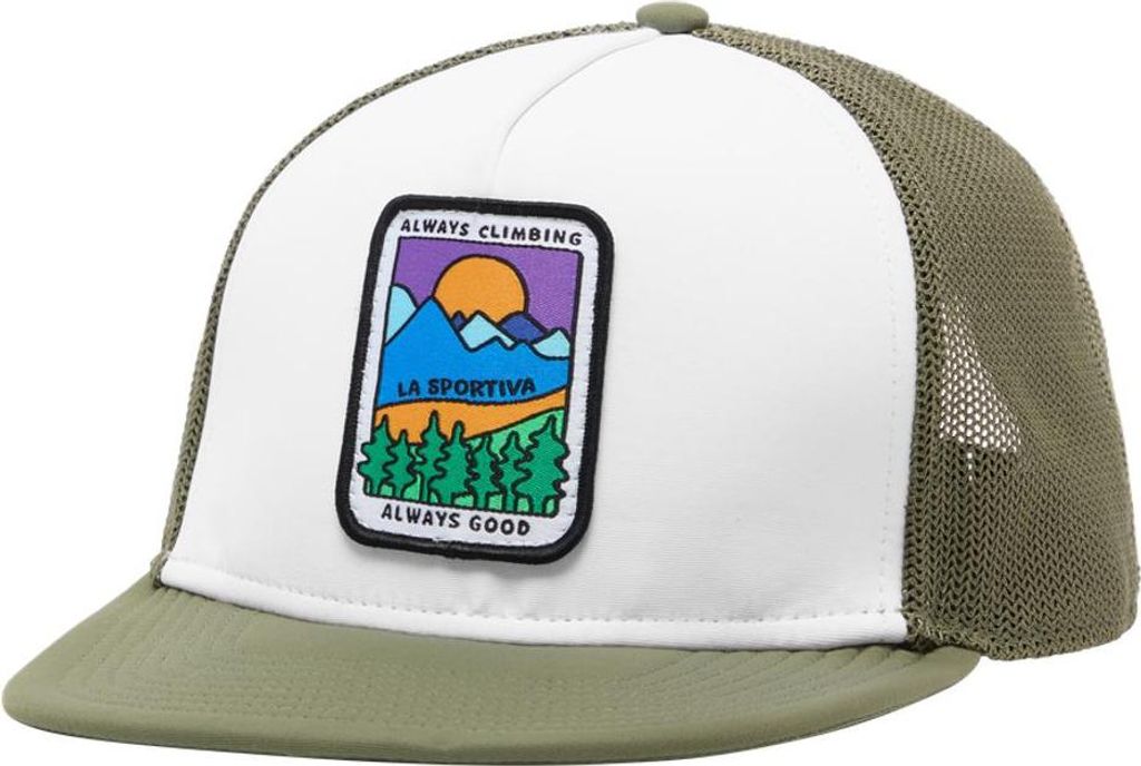 Always Climbing Hat - Trucker-Cap für Kletterer und Outdoor-Fans - La Sportiva, Größe:S/M, Farbe:W04E47-Chalk/Cypress