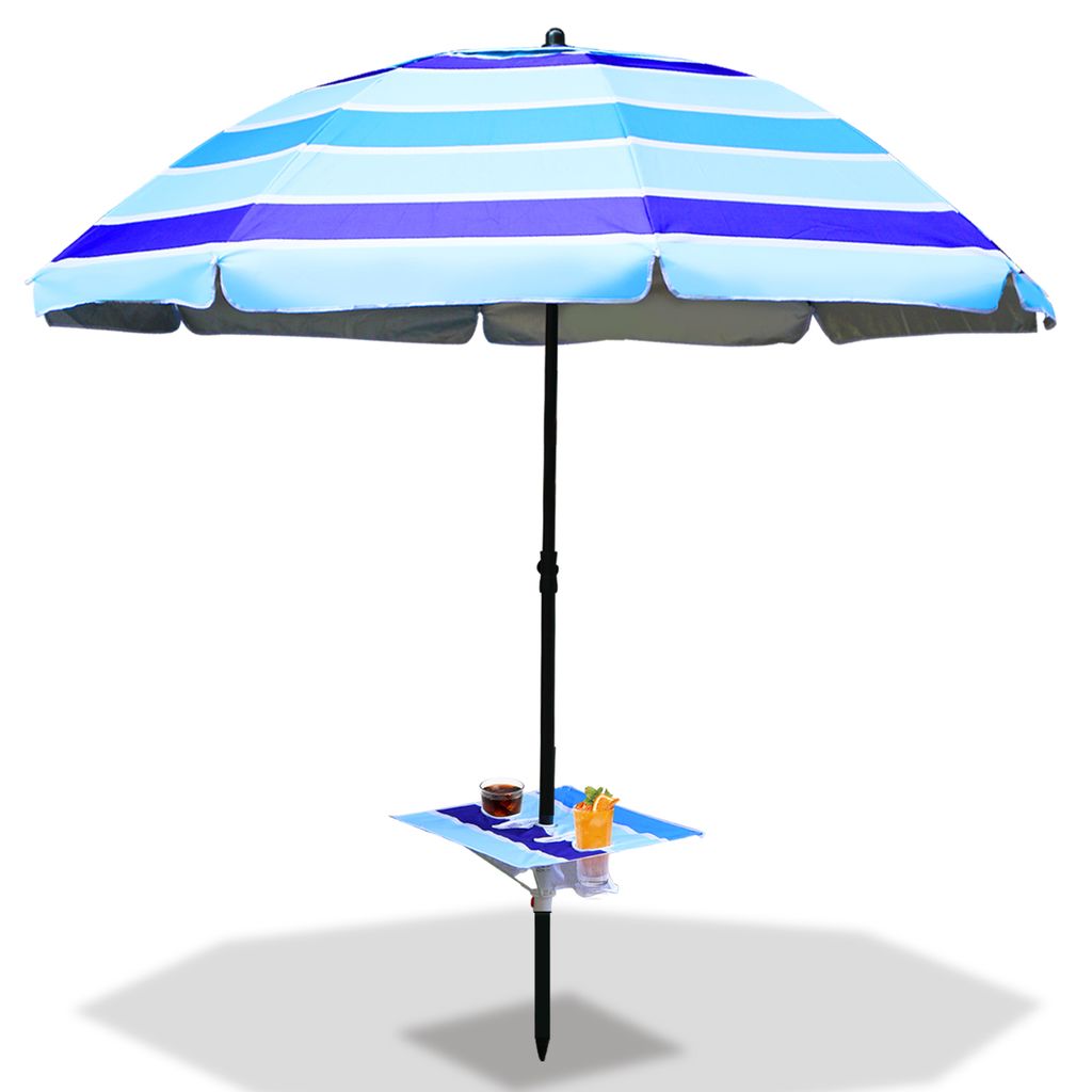 Hengda Strandschirm Sonnenschirm 210cm für Garten Strand Gartenschirm Neigbar Outdoor-Schirm mit Erdspieß