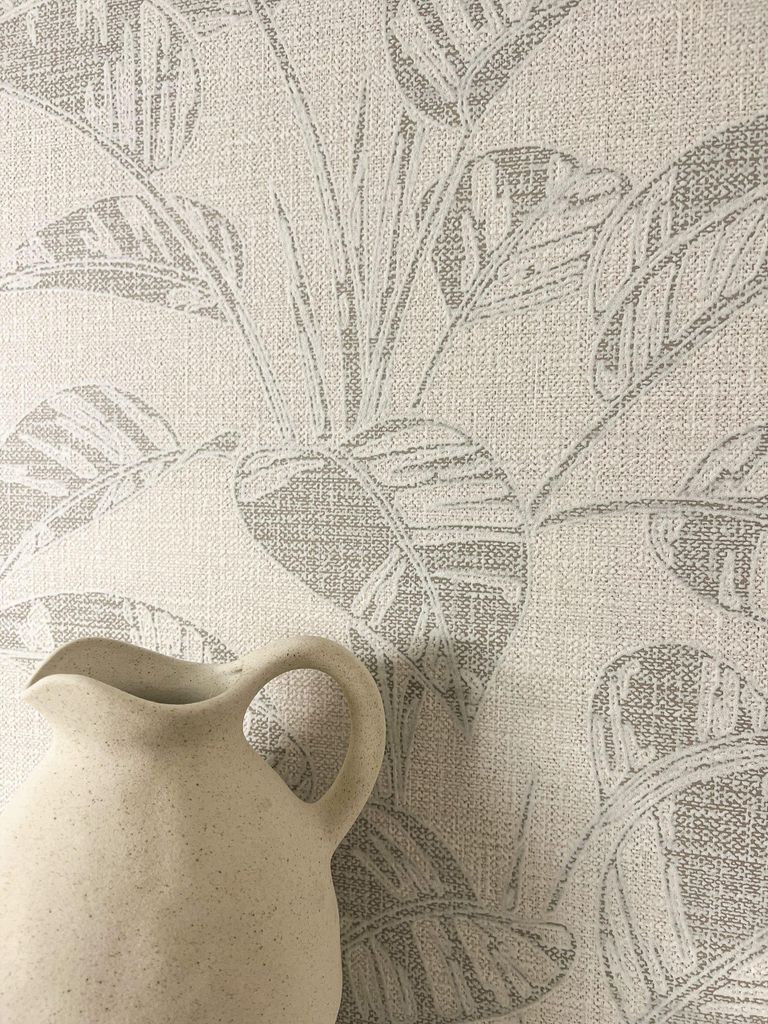 NEWROOM Tapete Bivona Beige Vliestapete - Natur Blätter Floral Germany