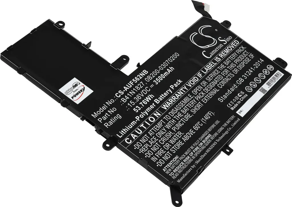 Batterie B41N1827 pour Asus ZenBook Flip 15 UX562FA-AC033T et AC034T