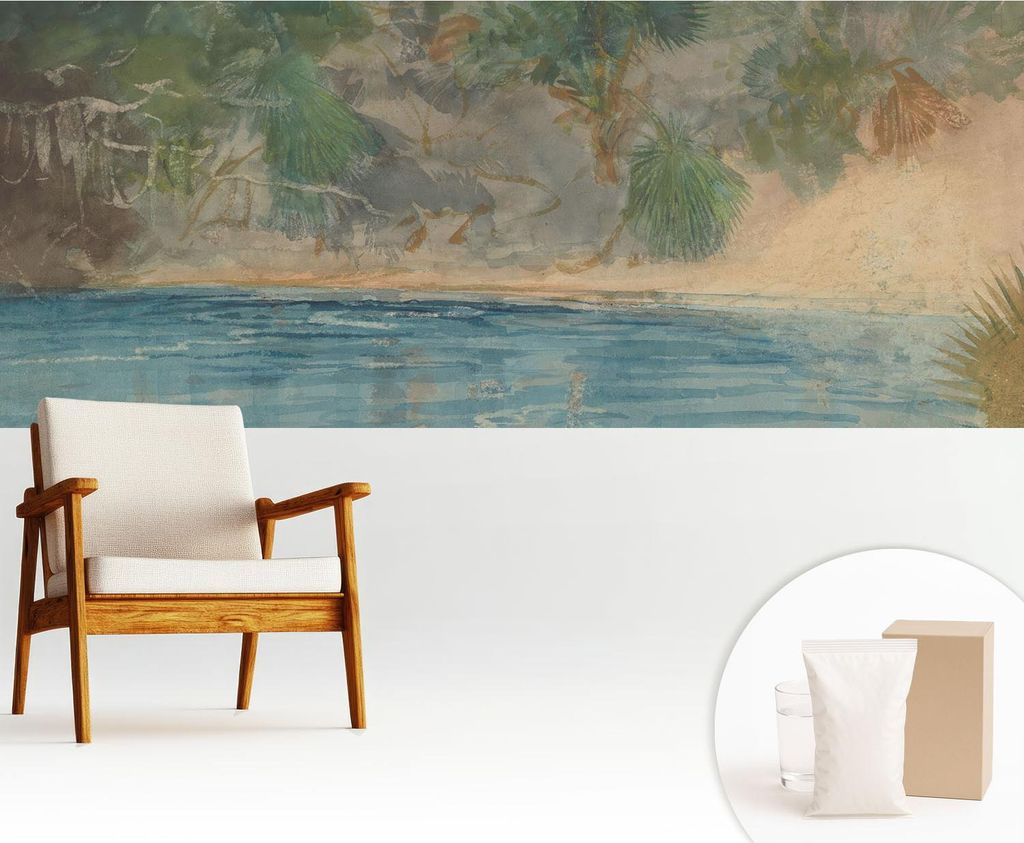Fototapete - 250x104 cm - Tapete - Wandtapete - Wandbilder - Dekofolie - Tapete Folie - Wand - Dekoration - Wohnzimmer - Tropische Küste
