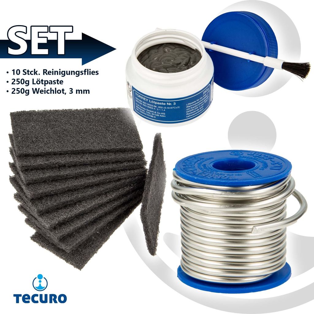 tecuro Weichlöt - Starterset, Fittingslot 250 g, Lötpaste Produktbild 