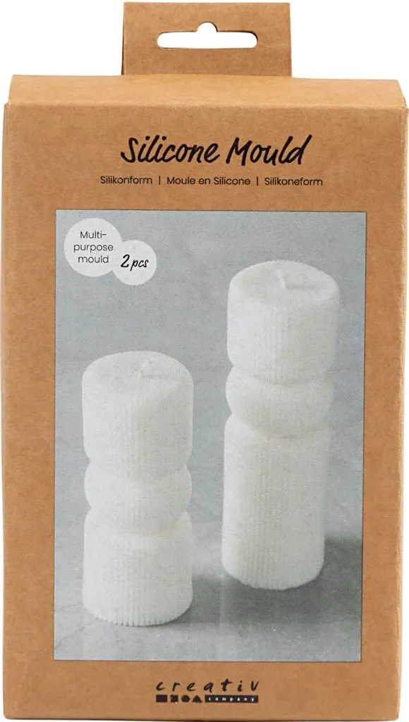 Moule Silicone Strié Arc Flexible pour Création de Bougies - 2 pcs