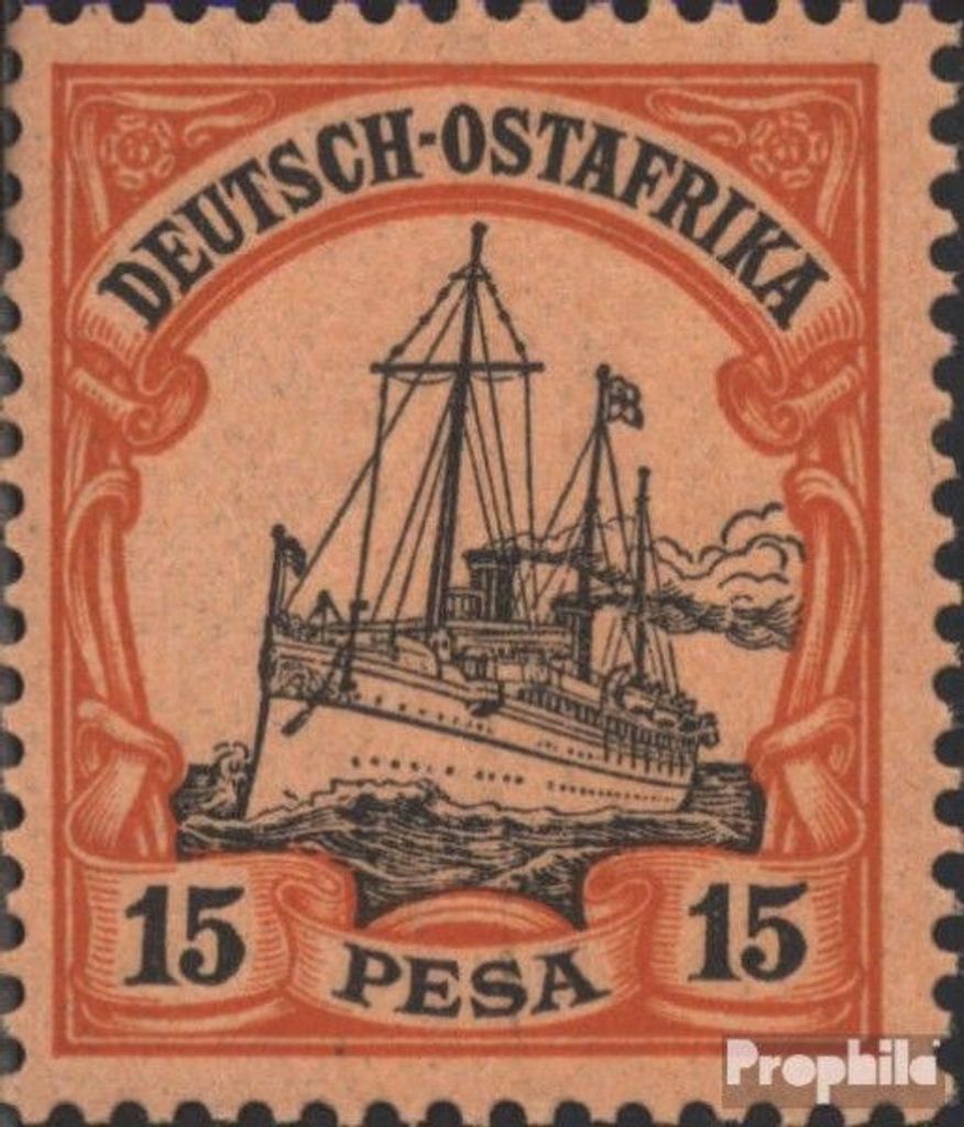 Briefmarken Deutsch-Ostafrika 1901 Mi 15 gestempelt Schiff Kaiseryacht Hohenzollern