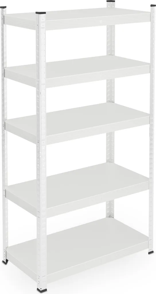 Relaxdays 2x Étagère Métallique Blanche Charges Lourdes 180x90x40 cm