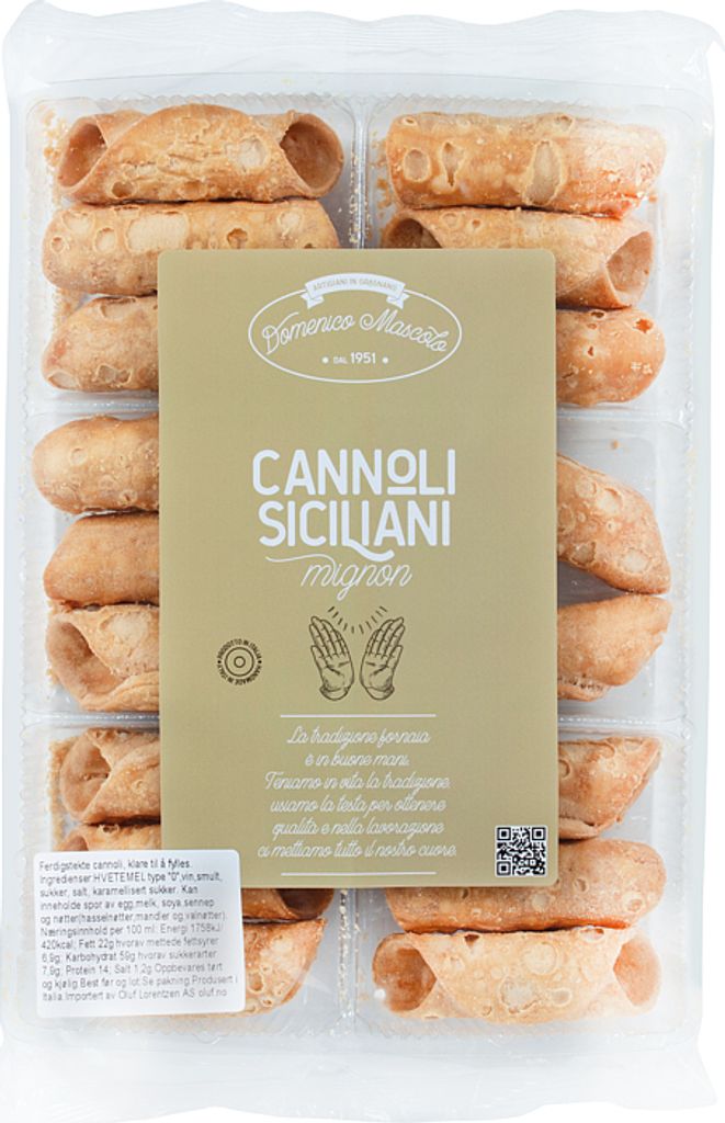 Cannoli Sicilani Mignon 160g Rohrkuchen - Domenico Mascolo Produktbild 
